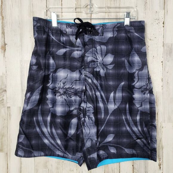 Speedo Floral Swim Board Shorts Size Medium - Picture 1 of 6